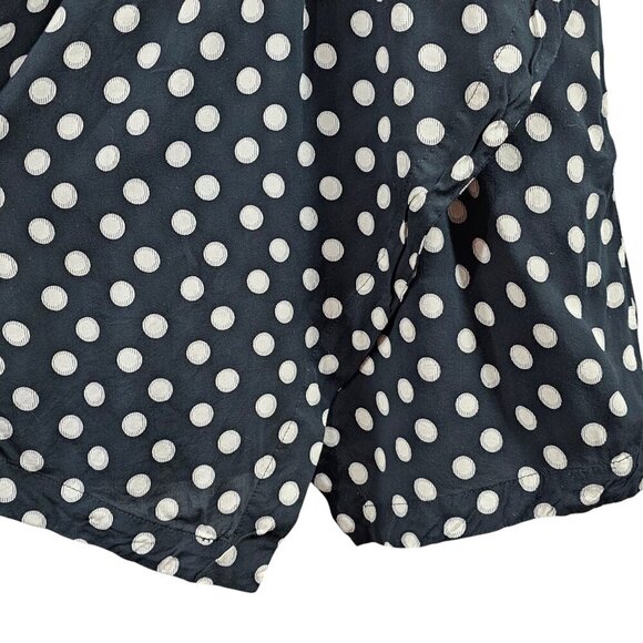 Maeve By Anthropologie Polka Dot Halter Asymmetrical Black And White Mini Dress - Picture 7 of 11